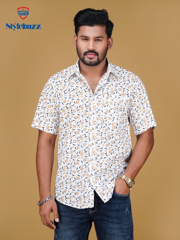 001, Men's Casual Half Sleeve Shirt