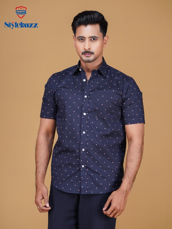 0010, Men's Casual Half Sleeve Shirt