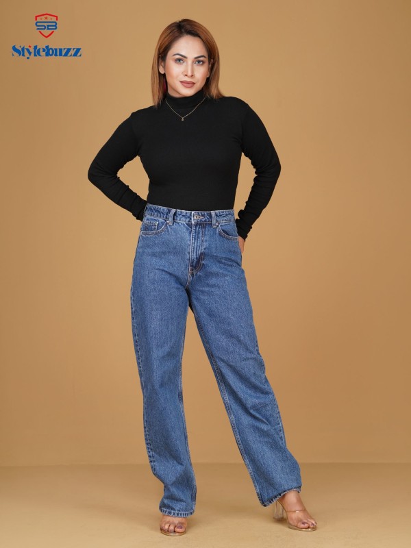 Denim Baggy Pants For Women's  l-07