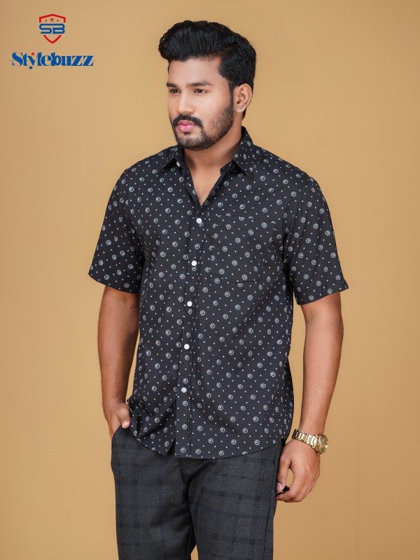 007, Men's Casual Half Sleeve Shirt