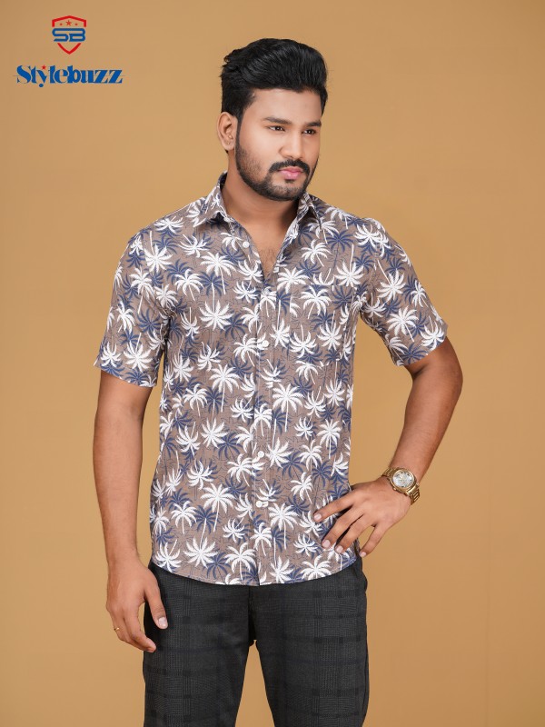 009, Men's Casual Half Sleeve Shirt