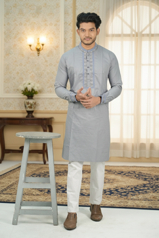 Men's Premium embroidery work Exclusive EID Collection Panjabi, P0049