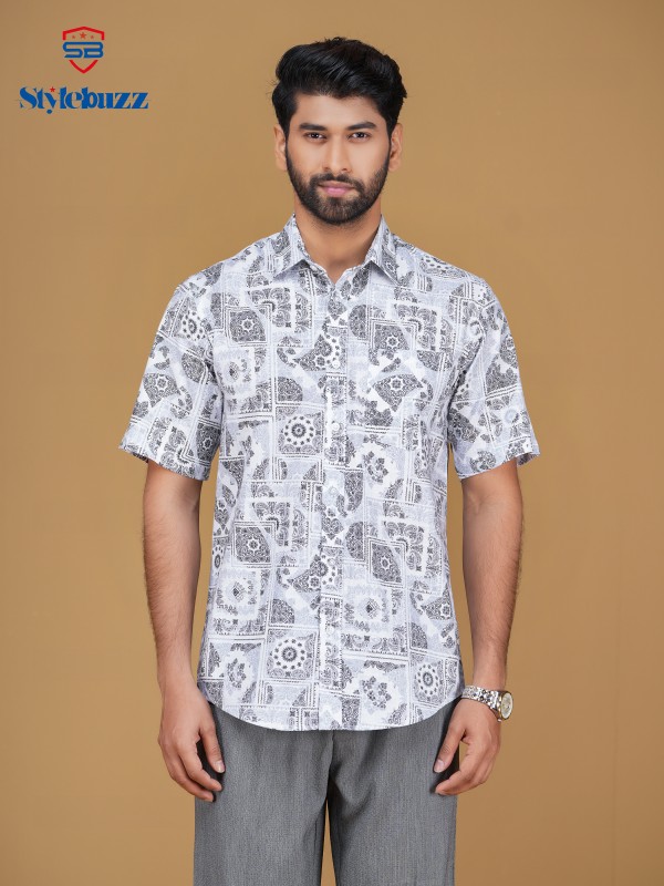 005, Men's Casual Half Sleeve Shirt