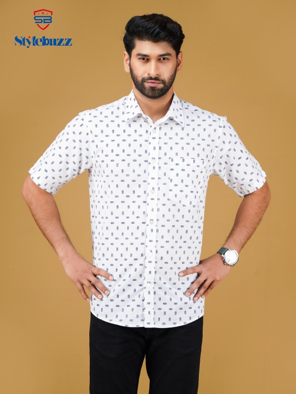 003, Men's Casual Half Sleeve Shirt