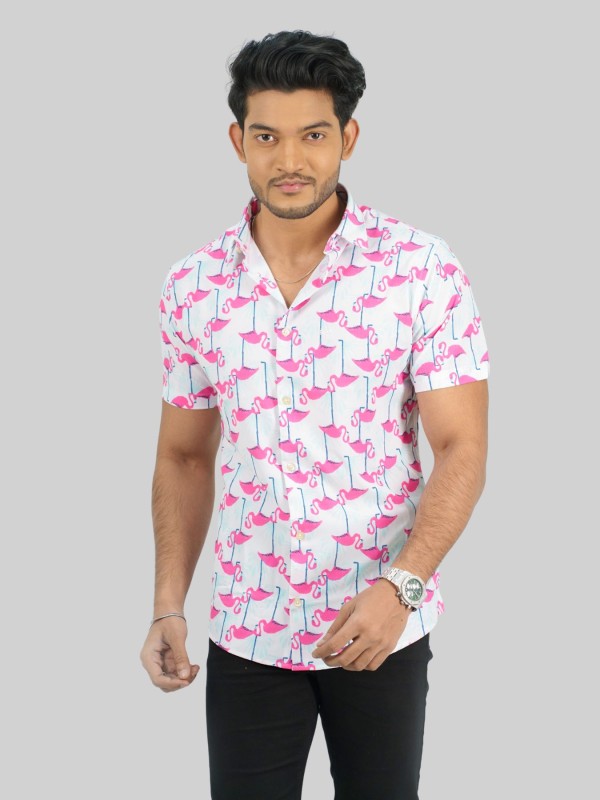 0014, Men's Casual Half Sleeve Shirt
