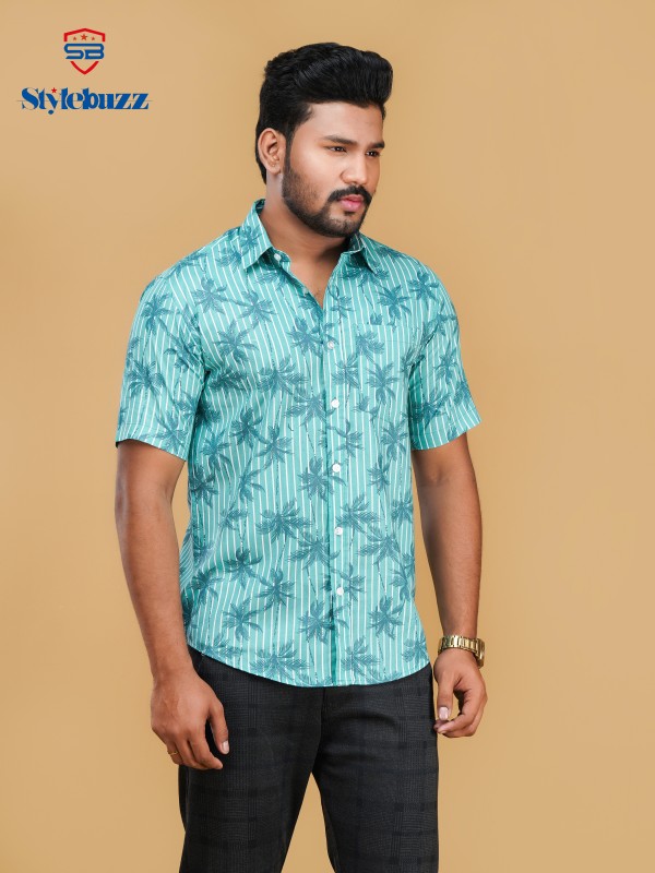 002, Men's Casual Half Sleeve Shirt